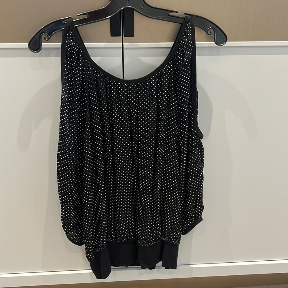 Silk cold shoulder scoop neck top